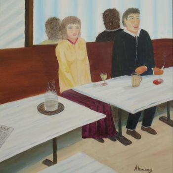 Malarstwo zatytułowany „Au café de Lure” autorstwa Alainv, Oryginalna praca