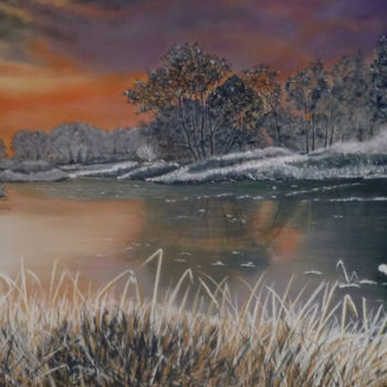 Painting titled "soleil-d-hiver-copi…" by Alain Vasselin, Original Artwork