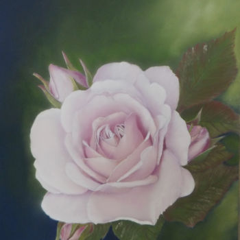 绘画 标题为“rose-mauve.jpg” 由Alain Vasselin, 原创艺术品
