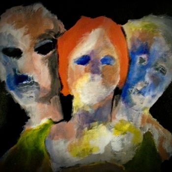 Painting titled "My Two Best Friends" by Alan Price-Roberts, Original Artwork, Acrylic