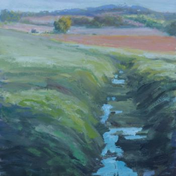 Painting titled "View towards Castel…" by Alan Ansell, Original Artwork, Oil