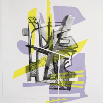 Druckgrafik mit dem Titel "Dream of 2020 #2" von Aleksandr Laptev, Original-Kunstwerk, Lithographie