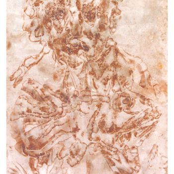 Malarstwo zatytułowany „Ludovico Ariosto” autorstwa Albert Cruells, Oryginalna praca, Pigmenty Zamontowany na Panel drewniany