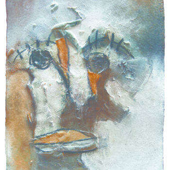 Pintura intitulada "Ratón" por Albert Cruells, Obras de arte originais, Pigmentos Montado em Cartão