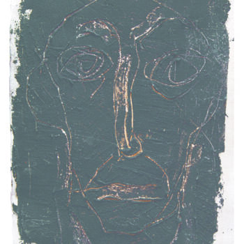 Painting titled "Pelao" by Albert Cruells, Original Artwork, Pigments Mounted on Cardboard