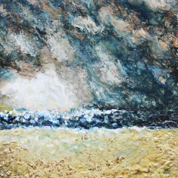Картина под названием "Playa de Bibione.…" - Albert Cruells, Подлинное произведение искусства, Энкаустический Установлен на…