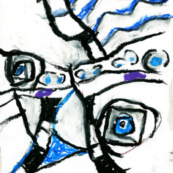 Gravures & estampes intitulée "Duende 4.  -  Elf 4." par Albert Cruells, Œuvre d'art originale, Impression numérique
