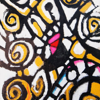 Pintura titulada "Mariposas 1.  -  Bu…" por Albert Cruells, Obra de arte original, Oleo Montado en Bastidor de camilla de ma…