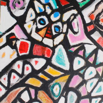 Картина под названием "Mariposas 2.  -  Bu…" - Albert Cruells, Подлинное произведение искусства, Масло Установлен на Деревян…
