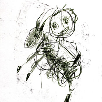 Gravures & estampes intitulée "Autorretrato con Ri…" par Albert Cruells, Œuvre d'art originale, Impression numérique
