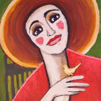 Pintura titulada "Adela" por Albert Cruells, Obra de arte original, Acrílico Montado en Bastidor de camilla de madera