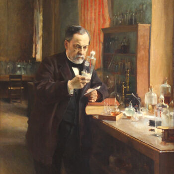 Peinture intitulée "Louis Pasteur" par Albert Edelfelt, Œuvre d'art originale, Huile