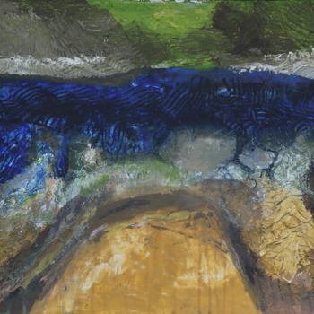 Malerei mit dem Titel "Avant l'éruption" von Albert Enz, Original-Kunstwerk, Acryl