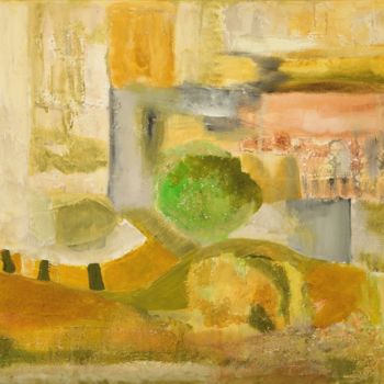 Pintura titulada "Jardin d'automne" por Albert Enz, Obra de arte original, Acrílico