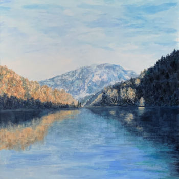 Pintura titulada "The Thumsee Lake" por Albert Safiullin, Obra de arte original, Oleo