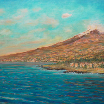 Malerei mit dem Titel "The morning view of…" von Albert Safiullin, Original-Kunstwerk, Öl