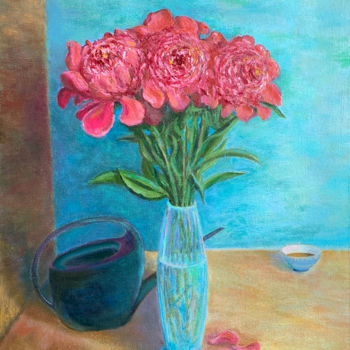 Painting titled "Flowers №3. Bouquet…" by Albert Safiullin, Original Artwork, Oil