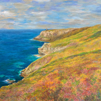 Pittura intitolato "Breton landscape. C…" da Albert Safiullin, Opera d'arte originale, Olio