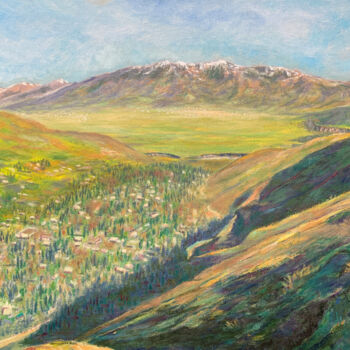 绘画 标题为“View of the Safedch…” 由Albert Safiullin, 原创艺术品, 油