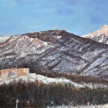 Pintura titulada "Mountains in Krasna…" por Albert Safiullin, Obra de arte original, Oleo
