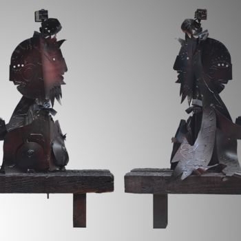 Sculpture titled "Hombre y mujer" by Albert Casals, Original Artwork, Other