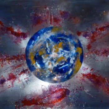 Painting titled "Eclipse Universe" by Albert Derriennic, Original Artwork, Acrylic