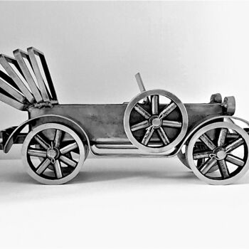 Sculpture titled "Vintage Cabriolet /…" by Albert Dura, Original Artwork, Metals