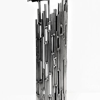 Escultura intitulada "The Tower (The Worl…" por Albert Dura, Obras de arte originais, Metais