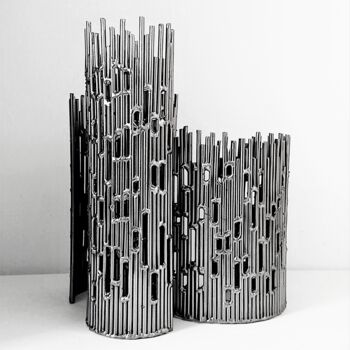 Sculpture titled "The Three Towers (T…" by Albert Dura, Original Artwork, Metals
