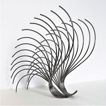 Scultura intitolato "Soul - when wind is…" da Albert Dura, Opera d'arte originale, Metalli