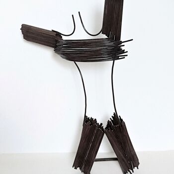 Skulptur mit dem Titel "The Body - Sketch I…" von Albert Dura, Original-Kunstwerk, Metalle