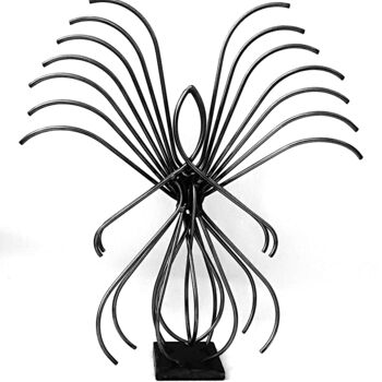 Sculpture titled "The Flower Sprite" by Albert Dura, Original Artwork, Metals