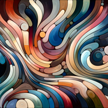 Arts numériques intitulée "Serenade of Swirls" par Alberto Capitani, Œuvre d'art originale, Image générée par l'IA