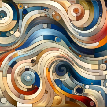 Arte digitale intitolato "Spiral Spectrum Ody…" da Alberto Capitani, Opera d'arte originale, Immagine generata dall'IA