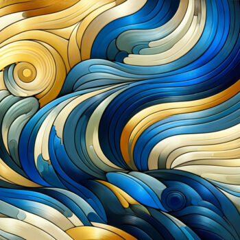 "Celestial Swirls" başlıklı Dijital Sanat Alberto Capitani tarafından, Orijinal sanat, AI tarafından oluşturulan görüntü