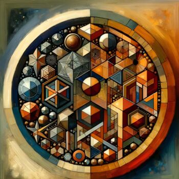 "Spherical Fusion" başlıklı Dijital Sanat Alberto Capitani tarafından, Orijinal sanat, AI tarafından oluşturulan görüntü