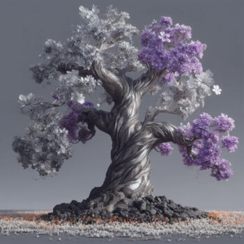 Arte digitale intitolato "Ethereal Tree of Fa…" da Alberto Capitani, Opera d'arte originale, Immagine generata dall'IA
