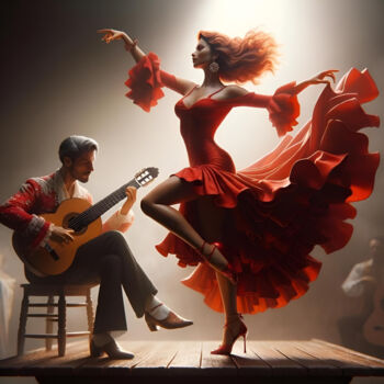 Цифровое искусство под названием "The Flamenco Rhapso…" - Alberto Capitani, Подлинное произведение искусства, Изображение, с…
