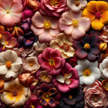 "A Tapestry of Bloom…" başlıklı Dijital Sanat Alberto Capitani tarafından, Orijinal sanat, AI tarafından oluşturulan görüntü