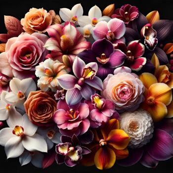 Digital Arts titled "Elegance in Bloom:…" by Alberto Capitani, Original Artwork, AI generated image