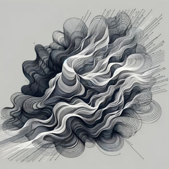 "Undulating Waves in…" başlıklı Dijital Sanat Alberto Capitani tarafından, Orijinal sanat, AI tarafından oluşturulan görüntü