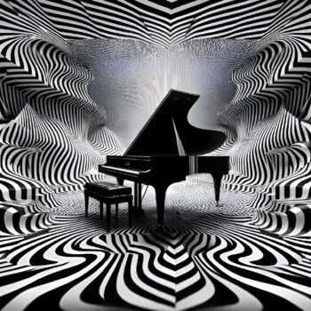 Digital Arts titled "Rhythmic Illusions:…" by Alberto Capitani, Original Artwork, AI generated image