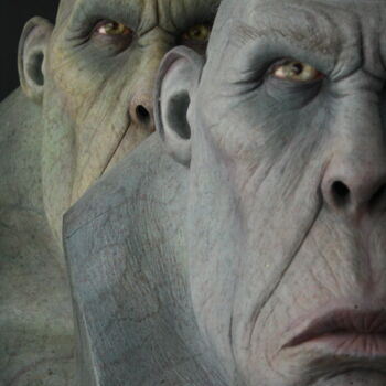 Sculpture titled "El ogro 2" by Alberto Hortas Lopez, Original Artwork, Clay