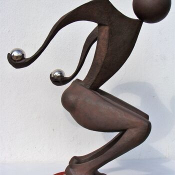 Escultura intitulada "pétanque" por Alberto Kissola, Obras de arte originais, Resina