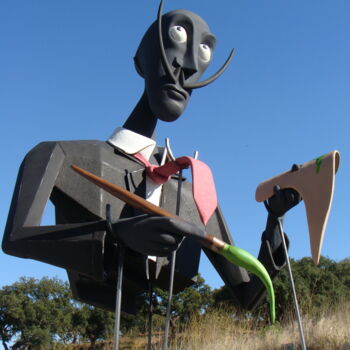 Sculpture intitulée "Salvador Dali" par Alberto Kissola, Œuvre d'art originale, Résine