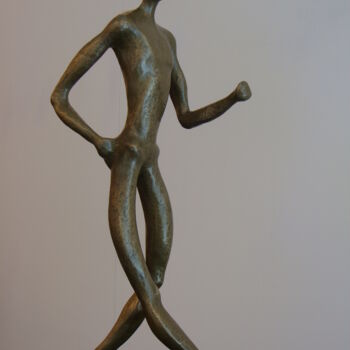 Скульптура под названием "race walking" - Alberto Kissola, Подлинное произведение искусства, Смола