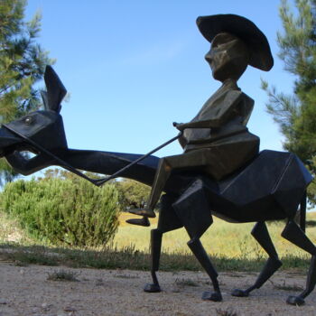 Escultura titulada "Sancho Panza" por Alberto Kissola, Obra de arte original, Metales