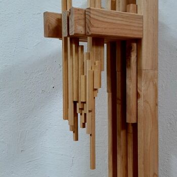 Скульптура под названием "Vibratio #25" - Alberto Simões De Almeida, Подлинное произведение искусства, Дерево