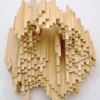 Sculpture intitulée "Suspensão #1 (porme…" par Alberto Simões De Almeida, Œuvre d'art originale
