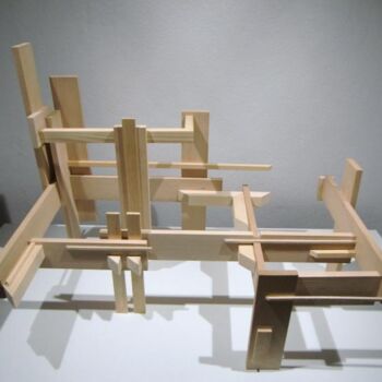 Rzeźba zatytułowany „Estrutura #1” autorstwa Alberto Simões De Almeida, Oryginalna praca, Drewno